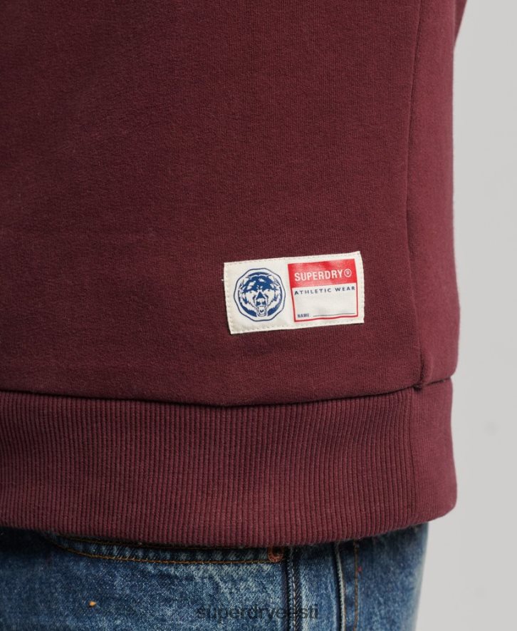 Superdry mehed vintage skripti stiilis kollegiaalse meeskonna dressipluus B2LT4828 Riietus punane