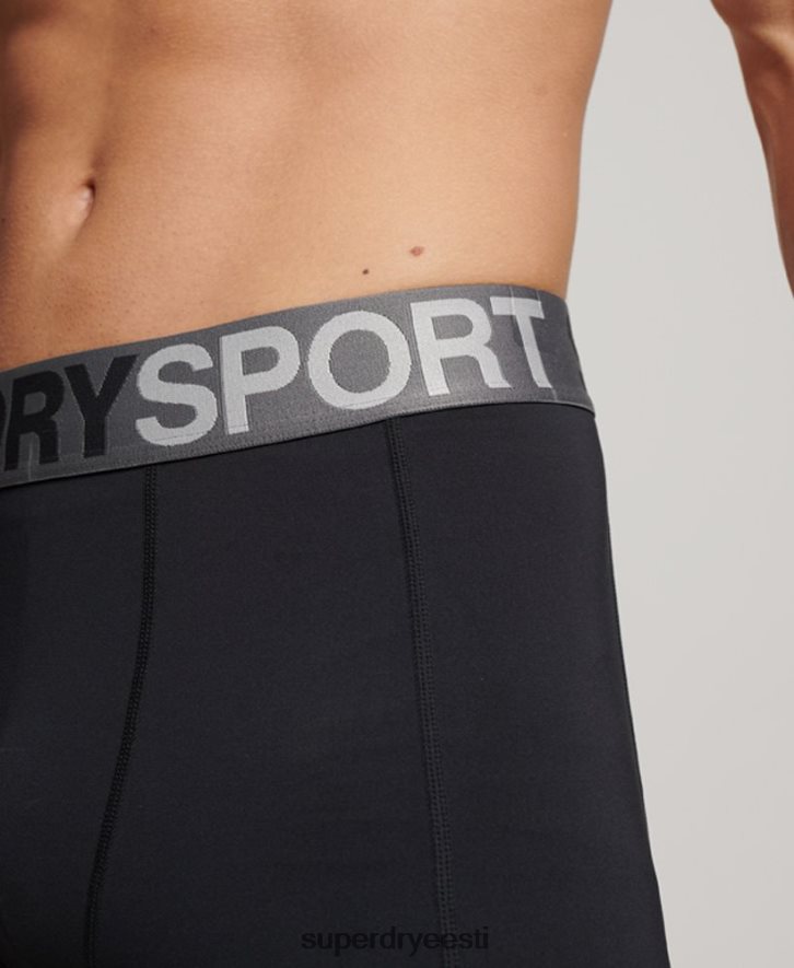 Superdry mehed südamikuga täispikkuses kitsad retuusid B2LT41420 Riietus must