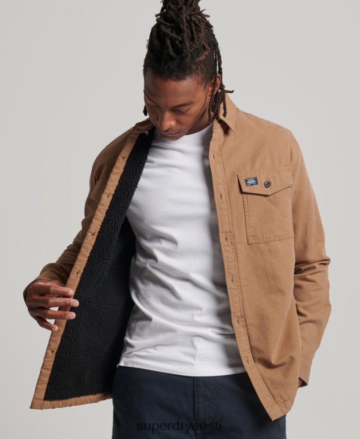 Superdry mehed borg voodriga möldri ülesärk B2LT4166 Riietus pruun
