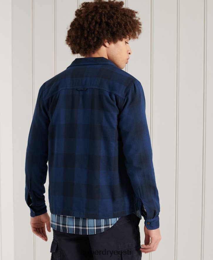 Superdry mehed flanellist särk B2LT4237 Riietus sinine