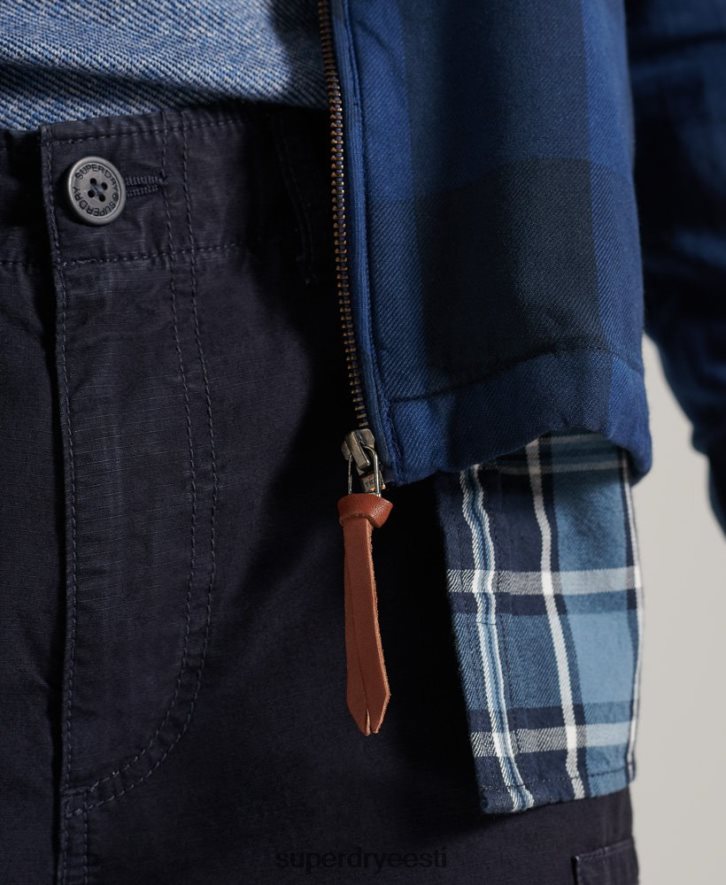 Superdry mehed flanellist särk B2LT4237 Riietus sinine