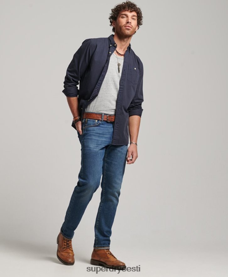 Superdry mehed kaupmees - pikkade varrukatega särk B2LT4148 Riietus merevägi