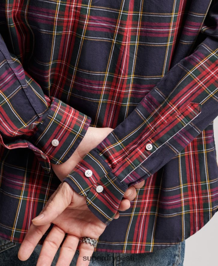 Superdry mehed orgaanilisest puuvillast klassikaline Londoni nööbiga särk B2LT4203 Riietus roheline