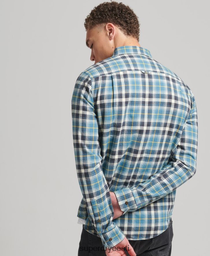 Superdry mehed orgaanilisest puuvillast vintage metsameeste särk B2LT4169 Riietus sinine