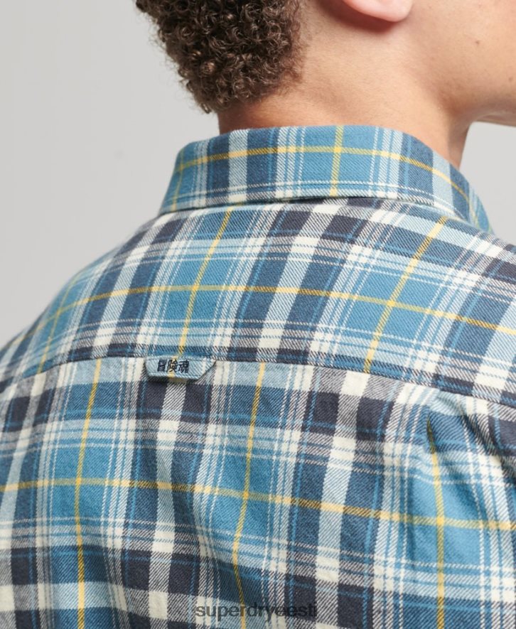 Superdry mehed orgaanilisest puuvillast vintage metsameeste särk B2LT4169 Riietus sinine