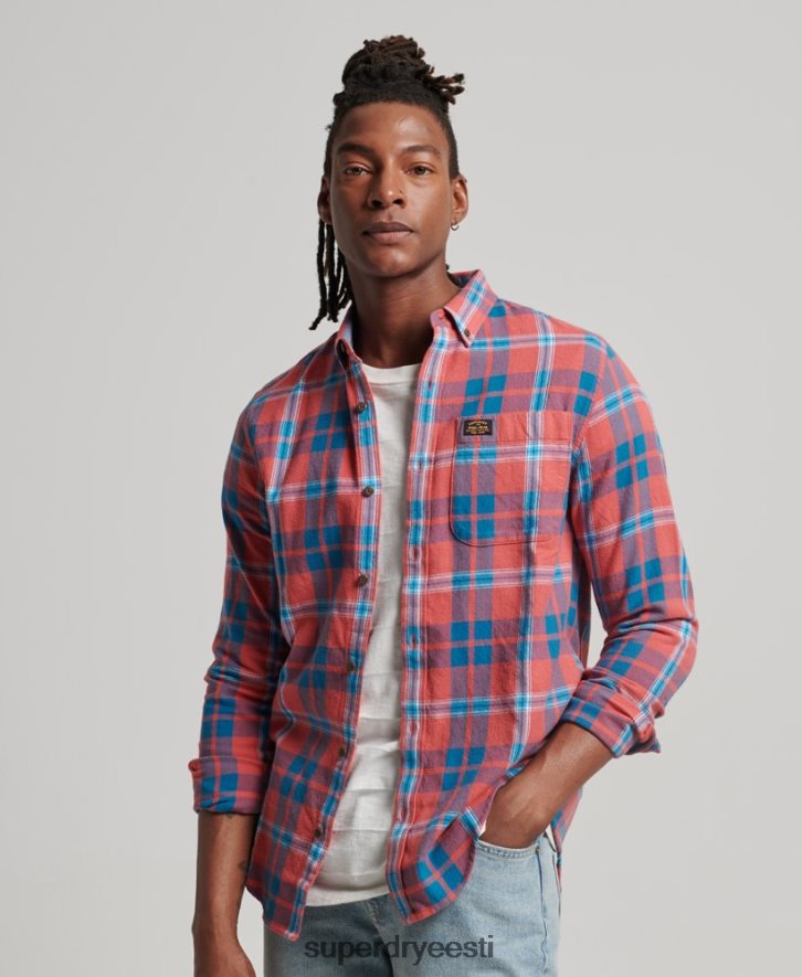 Superdry mehed orgaanilisest puuvillast vintage metsameeste särk B2LT4176 Riietus punane