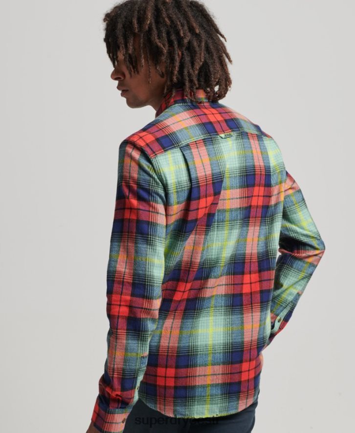 Superdry mehed orgaanilisest puuvillast vintage metsameeste särk B2LT4205 Riietus roheline