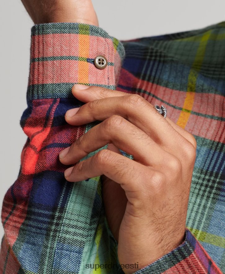 Superdry mehed orgaanilisest puuvillast vintage metsameeste särk B2LT4205 Riietus roheline