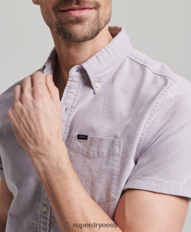 Superdry mehed oxfordi lühikeste varrukatega särk B2LT4129 Riietus lilla