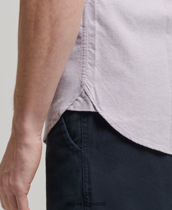 Superdry mehed oxfordi lühikeste varrukatega särk B2LT4129 Riietus lilla