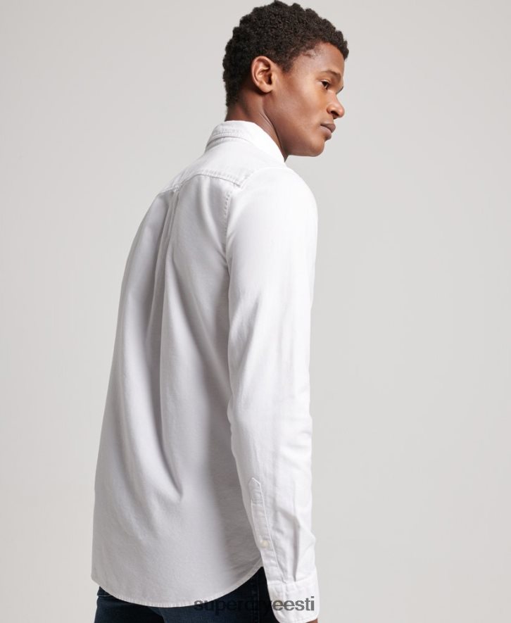 Superdry mehed pestud oxfordi särk B2LT4157 Riietus valge