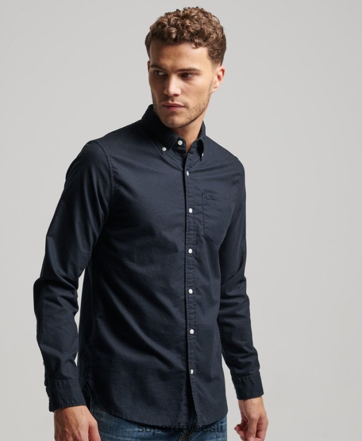 Superdry mehed pestud oxfordi särk B2LT4181 Riietus merevägi