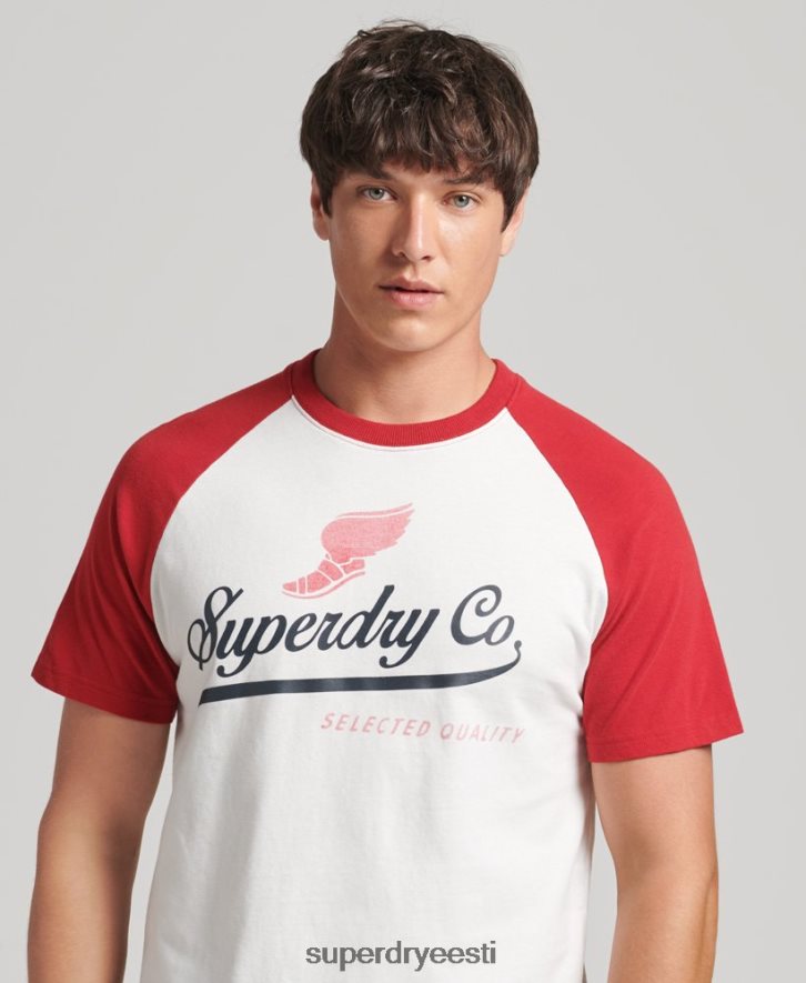 Superdry mehed Achilleuse graafiline raglaani T-särk B2LT44802 Riietus kreem