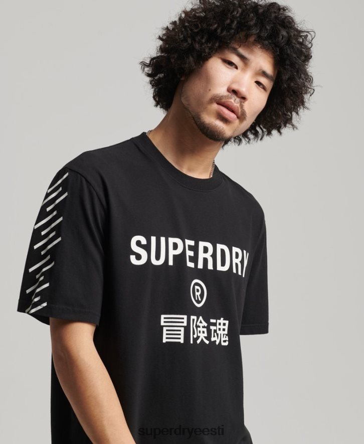 Superdry mehed Code core sport T-särk B2LT44841 Riietus must