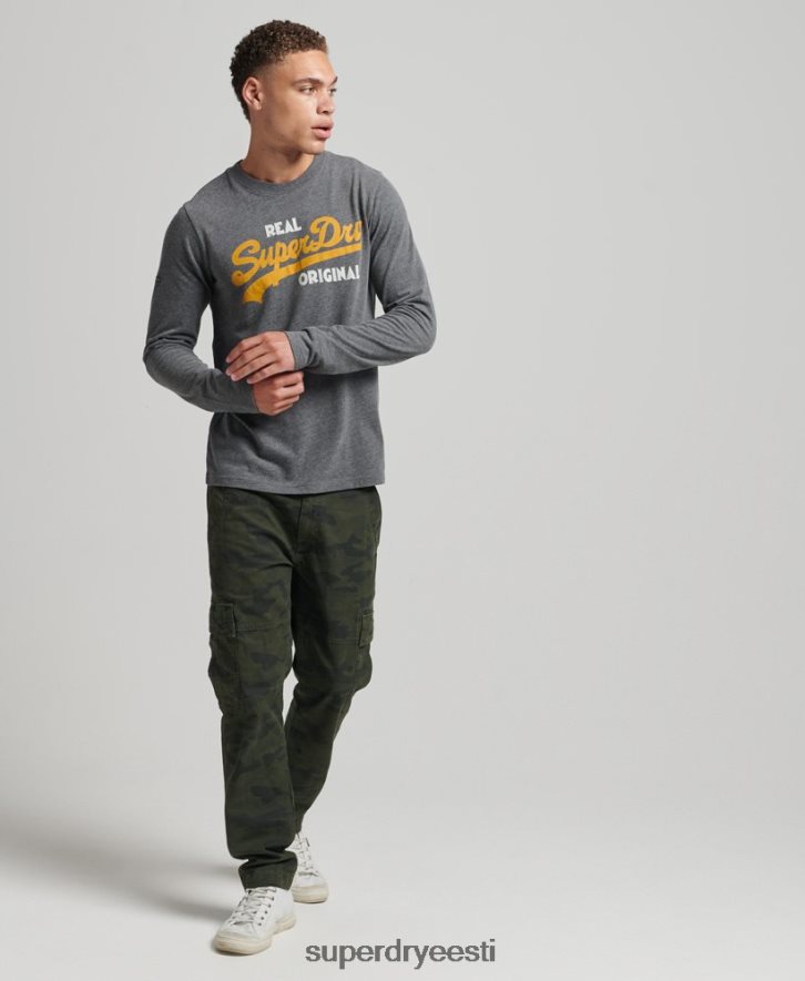 Superdry mehed Vintage logoga sooda pop pikkade varrukatega topp B2LT41481 Riietus hall