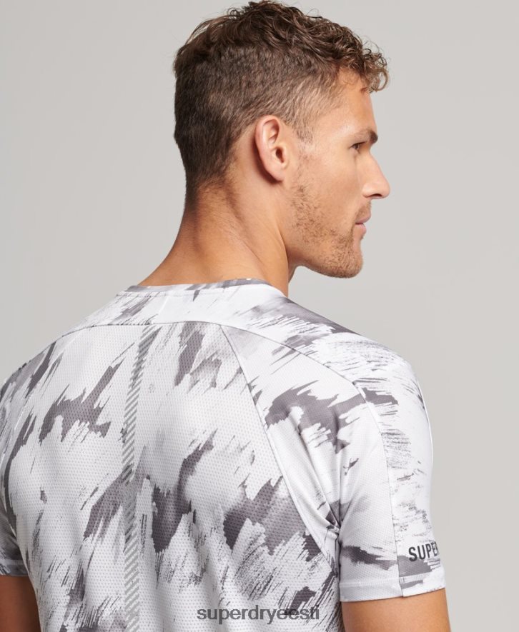 Superdry mehed jooksma lühikeste varrukatega T-särk B2LT45394 Riietus hall