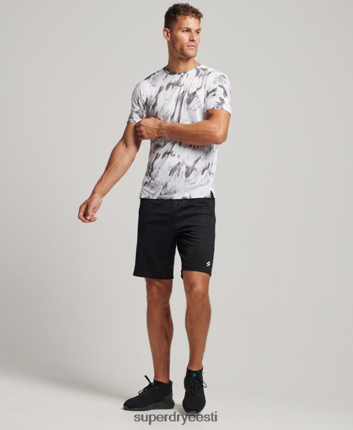 Superdry mehed jooksma lühikeste varrukatega T-särk B2LT45394 Riietus hall