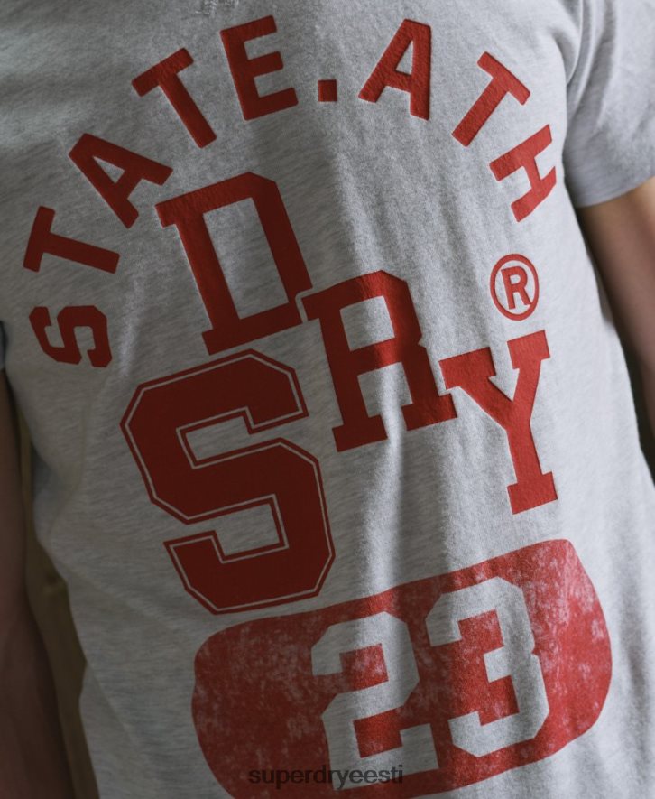 Superdry mehed kergejõustiku klassikaline T-särk B2LT44966 Riietus helehall