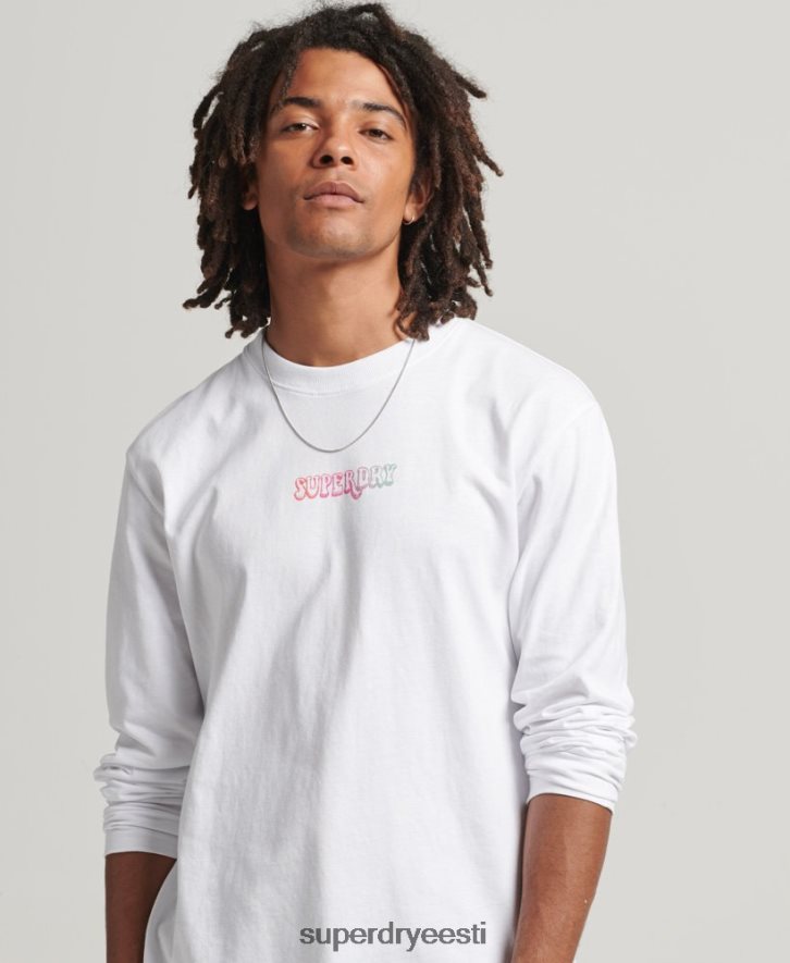 Superdry mehed metsas pikkade varrukatega topp B2LT41537 Riietus valge
