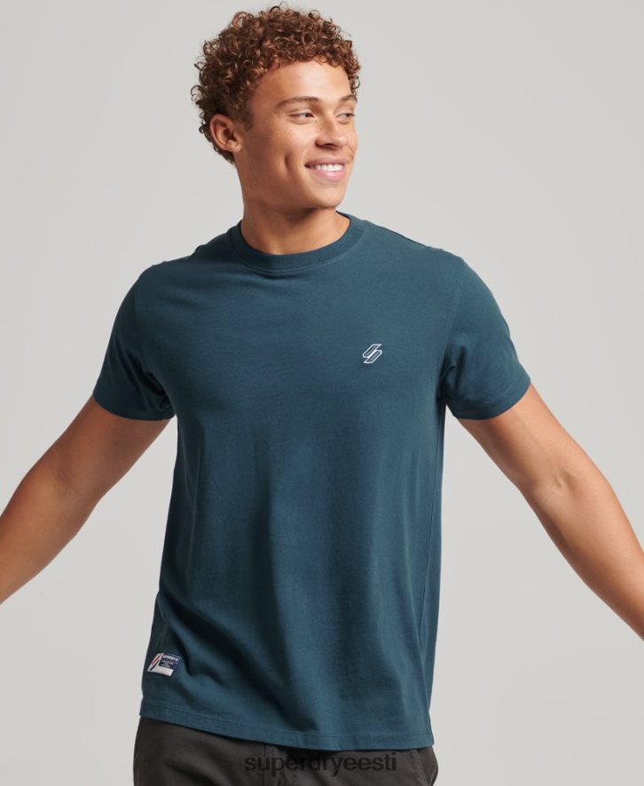 Superdry mehed orgaanilisest puuvillast essentsiaalne logo lahtise vormiga t-särk B2LT44951 Riietus tumesinine