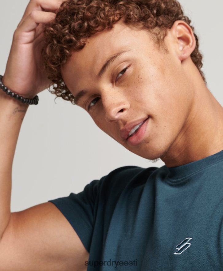 Superdry mehed orgaanilisest puuvillast essentsiaalne logo lahtise vormiga t-särk B2LT44951 Riietus tumesinine