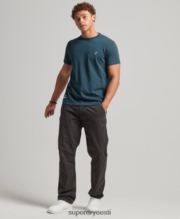 Superdry mehed orgaanilisest puuvillast essentsiaalne logo lahtise vormiga t-särk B2LT44951 Riietus tumesinine