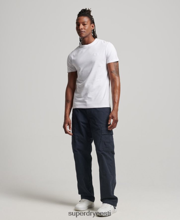 Superdry mehed orgaanilisest puuvillast essentsiaalse logoga T-särk B2LT41 Riietus valge