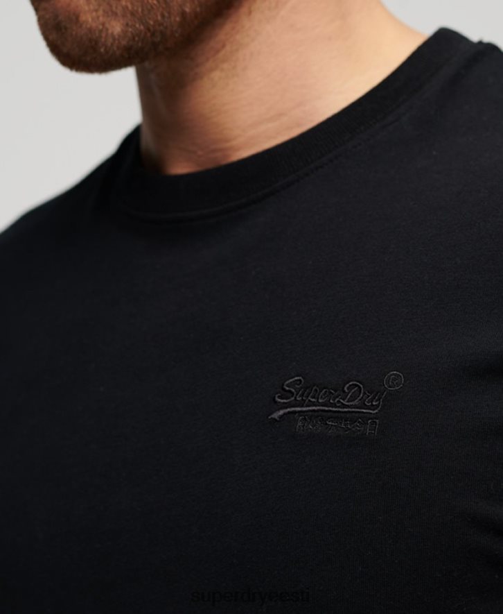 Superdry mehed orgaanilisest puuvillast essentsiaalse logoga T-särk B2LT43 Riietus must