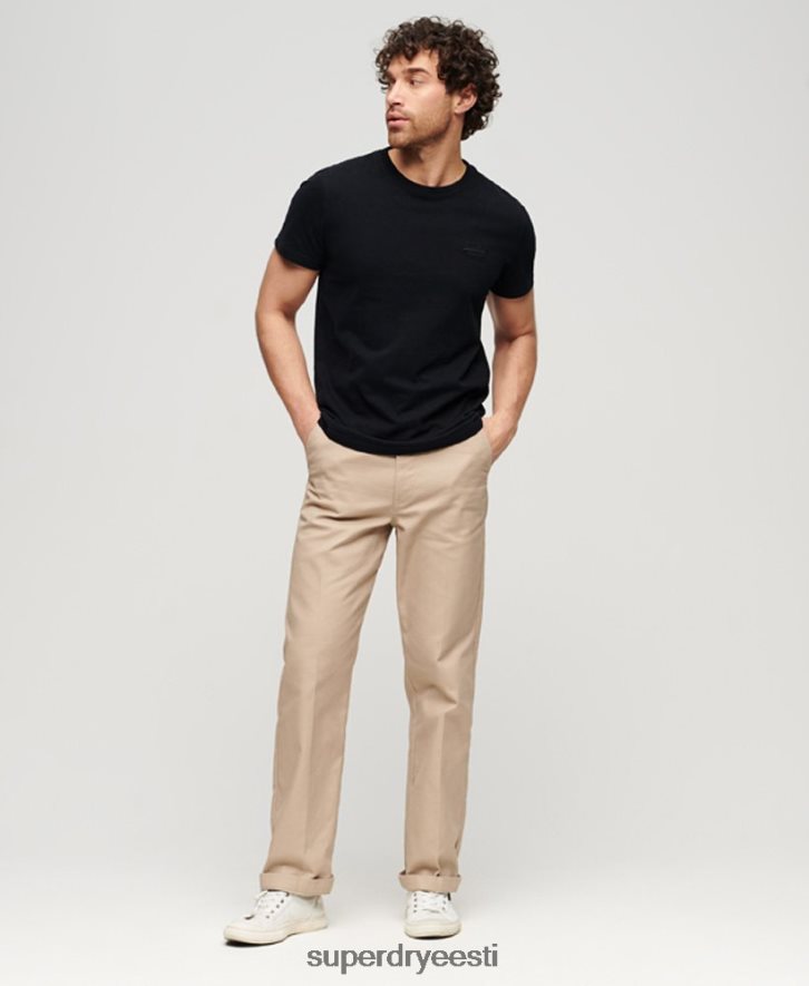 Superdry mehed orgaanilisest puuvillast essentsiaalse logoga T-särk B2LT43 Riietus must