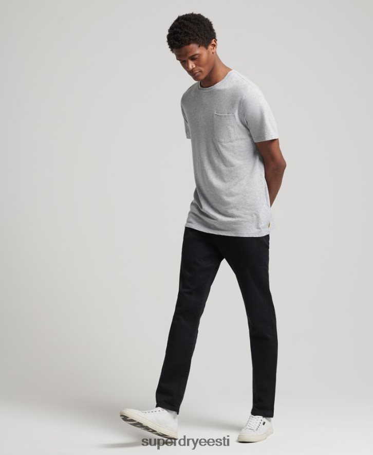 Superdry mehed orgaanilisest puuvillast kaelusega t-särk B2LT44833 Riietus helehall