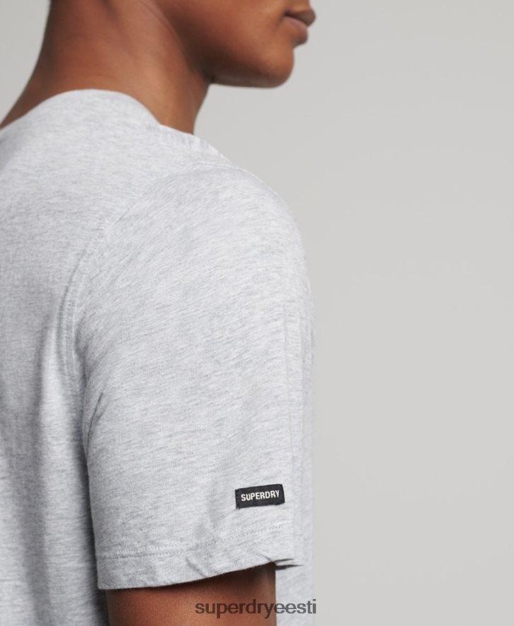 Superdry mehed orgaanilisest puuvillast kaelusega t-särk B2LT44833 Riietus helehall