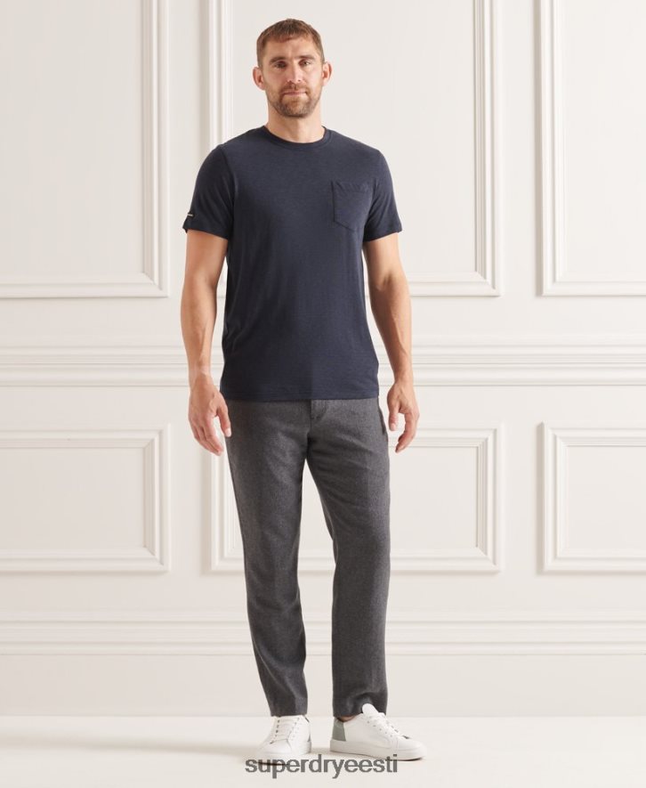 Superdry mehed orgaanilisest puuvillast kaelusega t-särk B2LT44871 Riietus merevägi