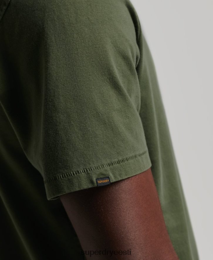 Superdry mehed orgaanilisest puuvillast tööriiete taskut-särk B2LT44929 Riietus roheline