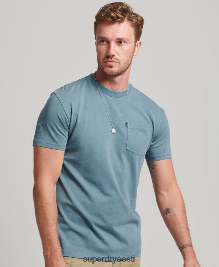 Superdry mehed orgaanilisest puuvillast tasku T-särk B2LT44814 Riietus sinine