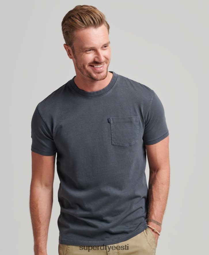 Superdry mehed orgaanilisest puuvillast tasku T-särk B2LT44938 Riietus tumehall