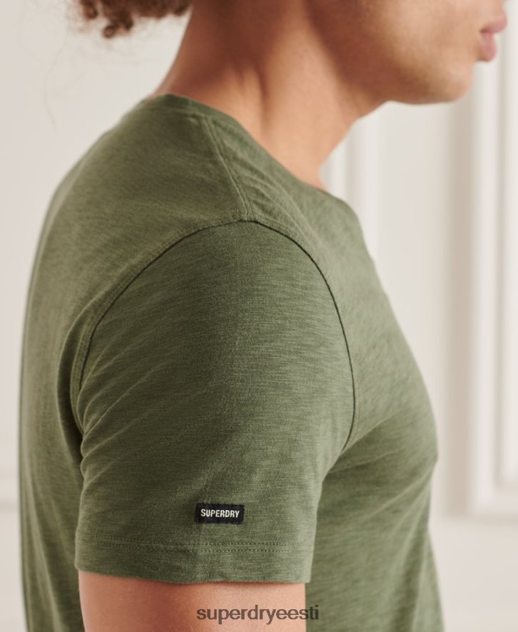 Superdry mehed orgaanilisest puuvillast v kaelusega tasku t-särk B2LT44846 Riietus roheline