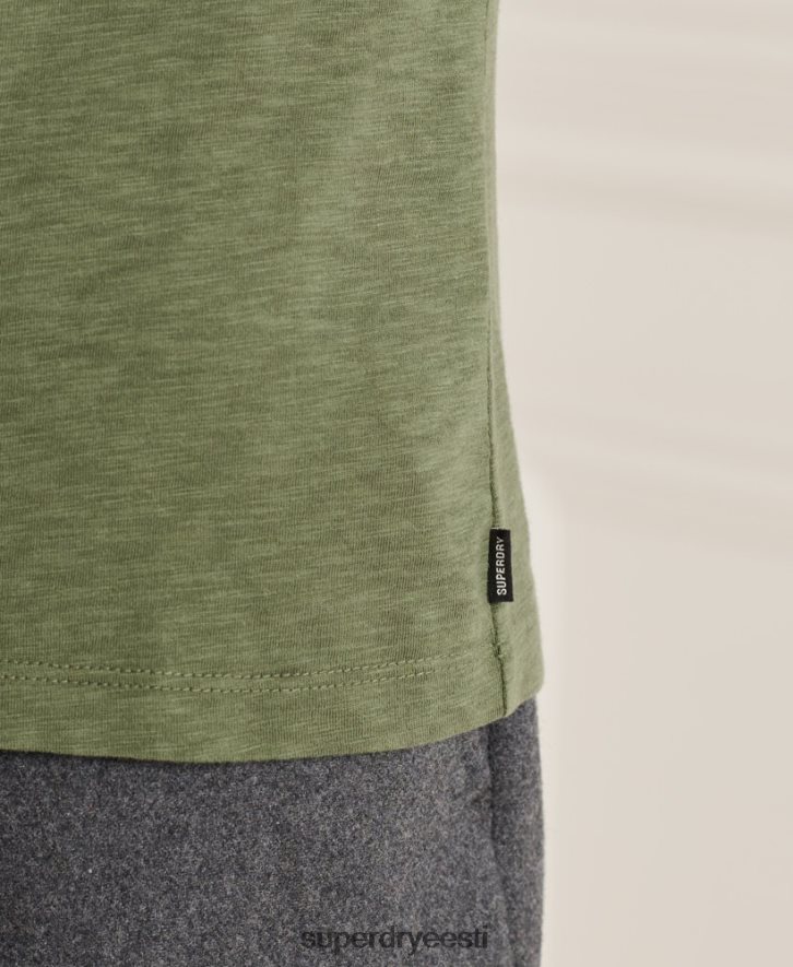 Superdry mehed orgaanilisest puuvillast v kaelusega tasku t-särk B2LT44846 Riietus roheline