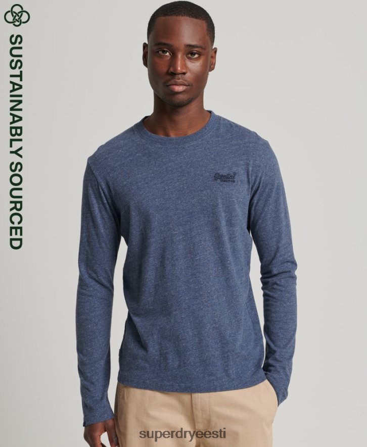 Superdry mehed orgaanilisest puuvillast vintage logo tikitud top B2LT41548 Riietus merevägi