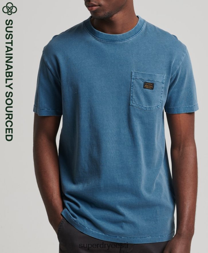 Superdry mehed orgaanilisest puuvillast vintage tööriiete taskut-särk B2LT44956 Riietus sinine