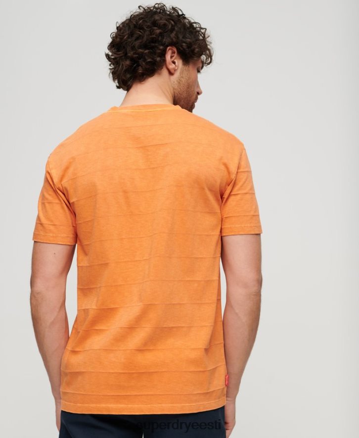 Superdry mehed orgaanilisest puuvillast vintage tekstuuriga T-särk B2LT421 Riietus oranž