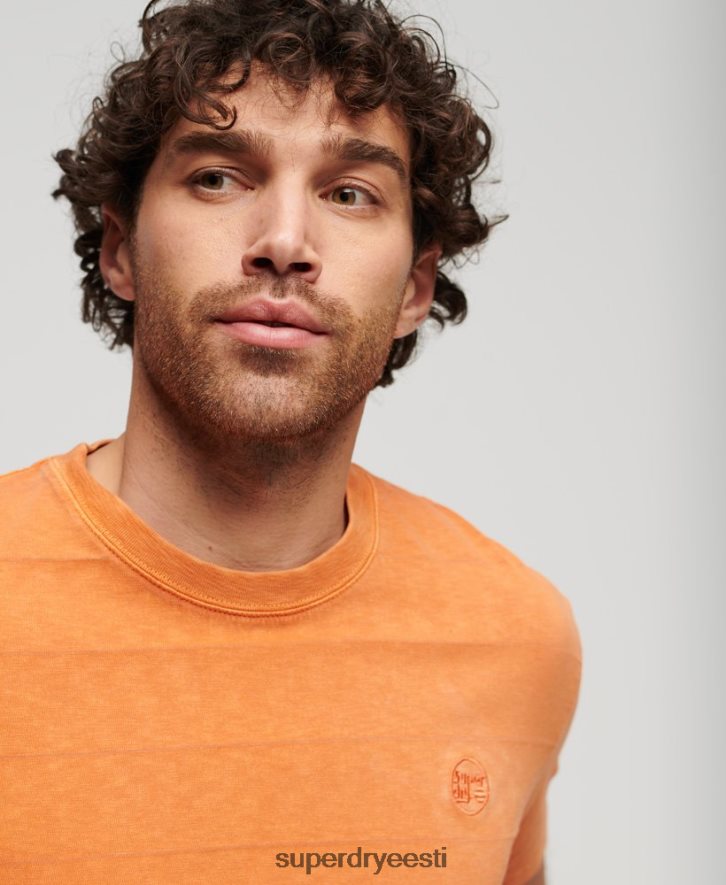 Superdry mehed orgaanilisest puuvillast vintage tekstuuriga T-särk B2LT421 Riietus oranž