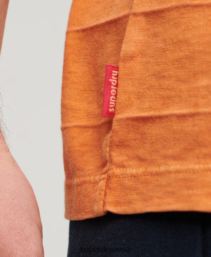 Superdry mehed orgaanilisest puuvillast vintage tekstuuriga T-särk B2LT421 Riietus oranž