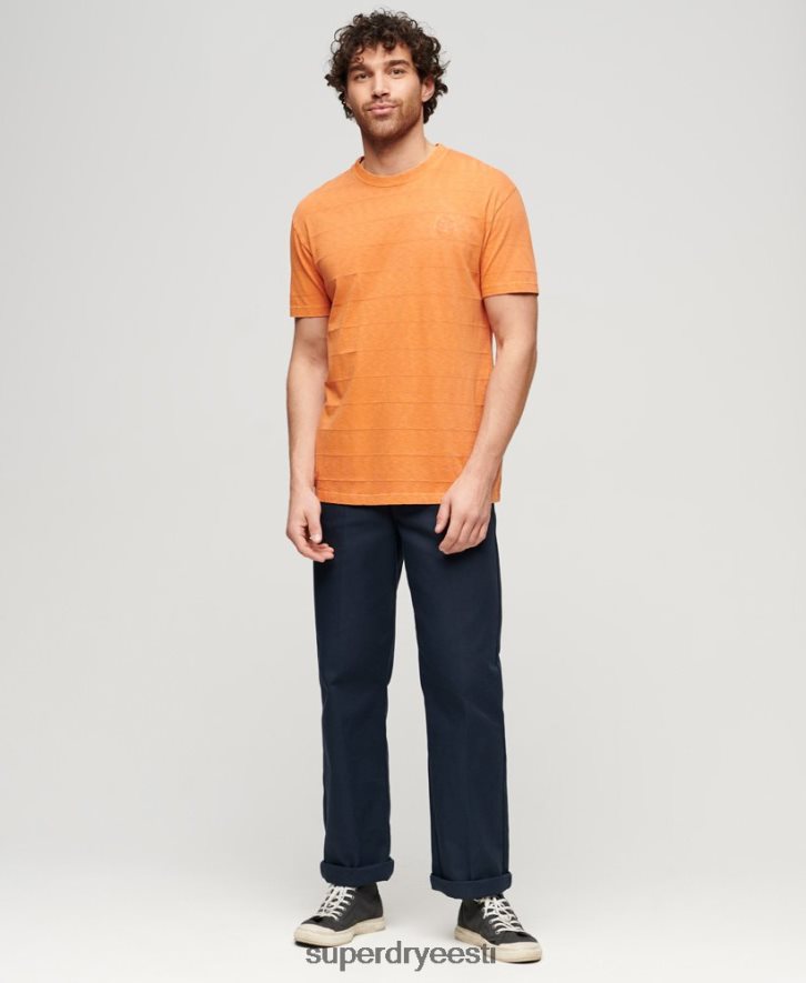 Superdry mehed orgaanilisest puuvillast vintage tekstuuriga T-särk B2LT421 Riietus oranž