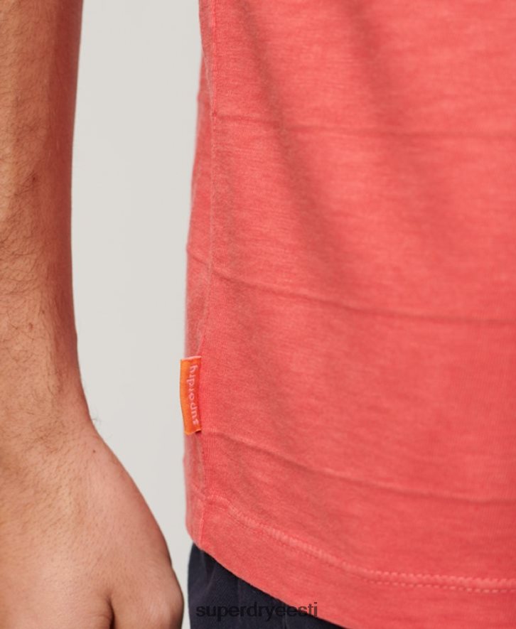Superdry mehed orgaanilisest puuvillast vintage tekstuuriga T-särk B2LT431 Riietus roosa