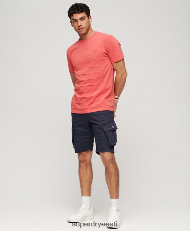 Superdry mehed orgaanilisest puuvillast vintage tekstuuriga T-särk B2LT431 Riietus roosa