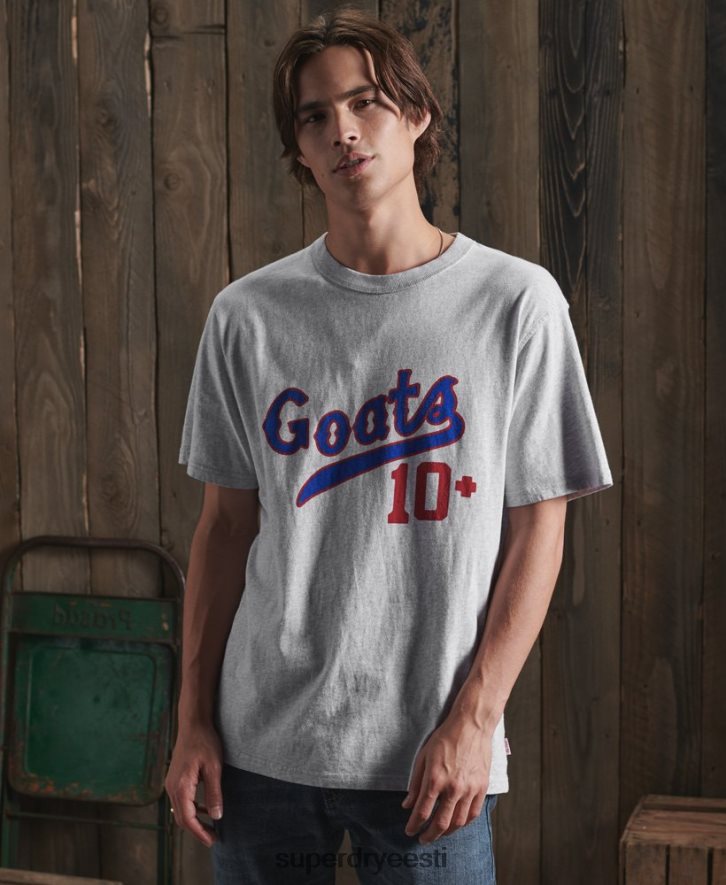 Superdry mehed piiratud väljaanne kuiv ülikooli T-särk B2LT44979 Riietus hall