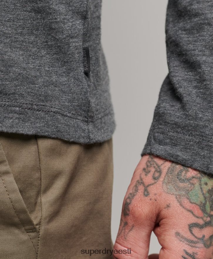 Superdry mehed pikkade varrukatega slub jersey top B2LT46449 Riietus tumehall