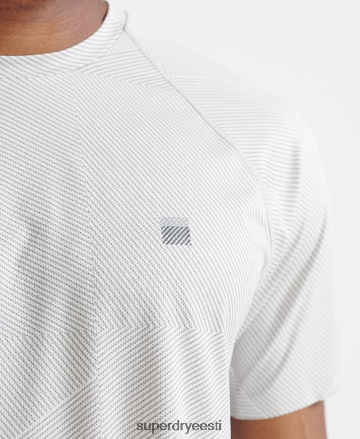 Superdry mehed rongi premium lühikeste varrukatega t-särk B2LT45407 Riietus valge