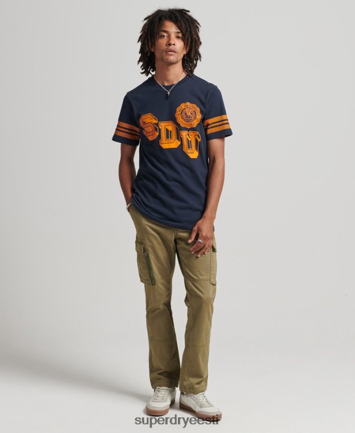 Superdry mehed sportlik kolledži graafiline t-särk B2LT44875 Riietus merevägi