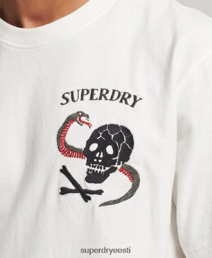 Superdry mehed suika graafiline t-särk B2LT44843 Riietus valge